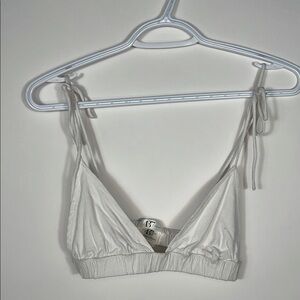 437 Swim White Triangle Bralette